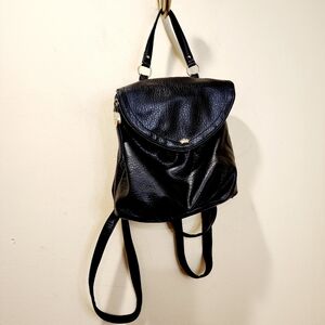 Juicy Couture Black Faux Pebblet Leather PVC backpack